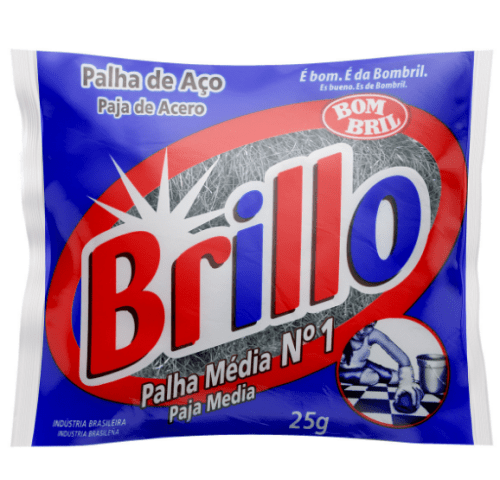 Palha de Aço Brillo N°1 25g - 80 Unidades